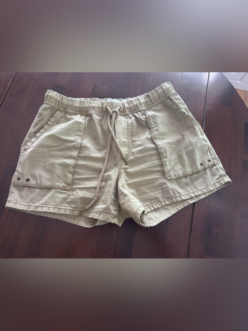 Alpine Design Women's Drawstring Athletic Shorts in Khaki/Tan